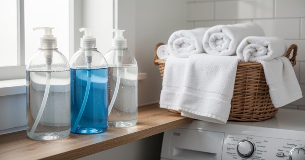 Découvrez la gamme complète de lessives liquides pour un linge parfaitement propre